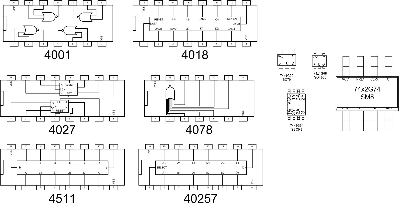 example surface mount CMOS shapes